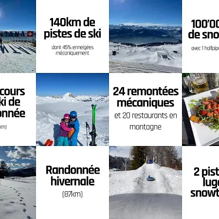 Bel De 2 Avec Magnifique Vue à Appartement Crans-Montana